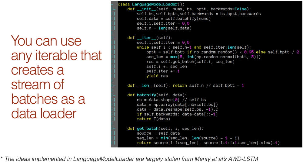 Source code for `LanguageModelLoader`