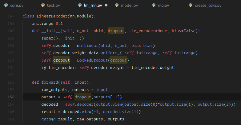 Linear Decoder class code