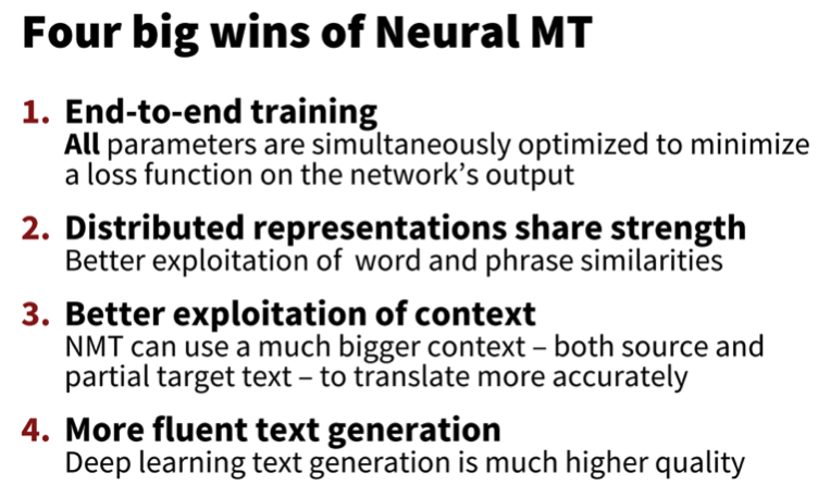 Four big wins of Neural MT